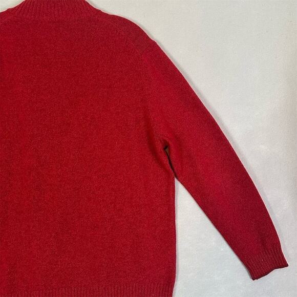 Tommy Bahama Marino Wool Sweater Men’s Sz XL Red High Neck Pullover 1/4 Zip - Picture 12 of 13